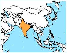 mapa - Indiai Köztársaság - Republic of India (Bhárat Ganradžja)