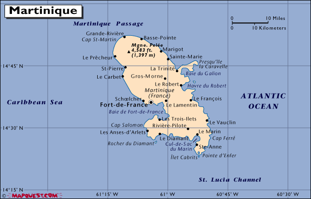 mapa - Departement Martinique